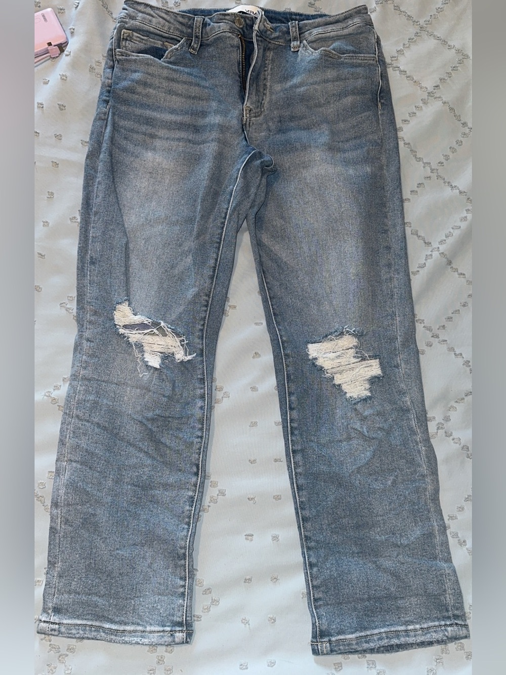 Vervet Distressed Women's Light Blue Ripped Jeans